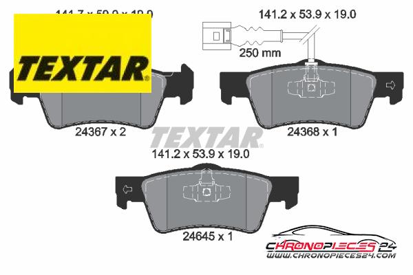 Achat de TEXTAR 2436704 Kit de plaquettes de frein, frein à disque pas chères