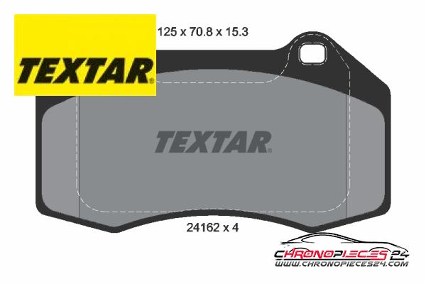 Achat de TEXTAR 2416201 Kit de plaquettes de frein, frein à disque pas chères