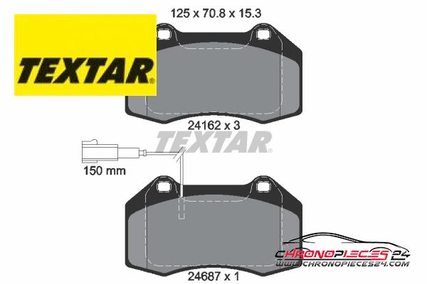 Achat de TEXTAR 2416202 Kit de plaquettes de frein, frein à disque pas chères