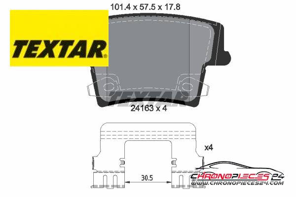 Achat de TEXTAR 2416303 Kit de plaquettes de frein, frein à disque pas chères