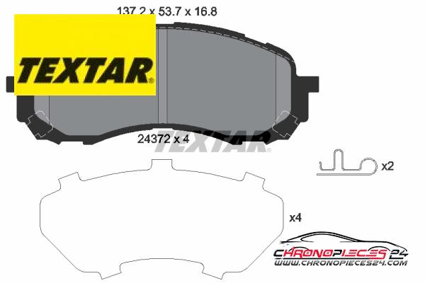 Achat de TEXTAR 2437201 Kit de plaquettes de frein, frein à disque pas chères