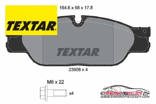 Achat de TEXTAR 2390801 Kit de plaquettes de frein, frein à disque pas chères