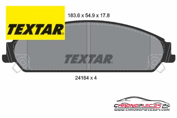 Achat de TEXTAR 2416401 Kit de plaquettes de frein, frein à disque pas chères