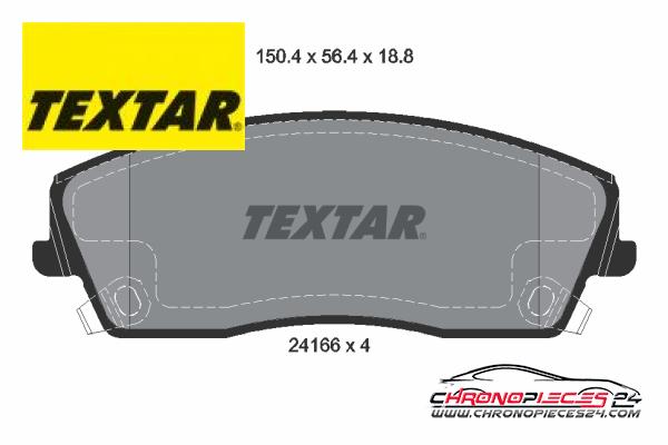 Achat de TEXTAR 2416601 Kit de plaquettes de frein, frein à disque pas chères