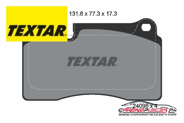 Achat de TEXTAR 2409801 Kit de plaquettes de frein, frein à disque pas chères