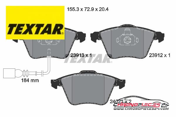 Achat de TEXTAR 2391301 Kit de plaquettes de frein, frein à disque pas chères