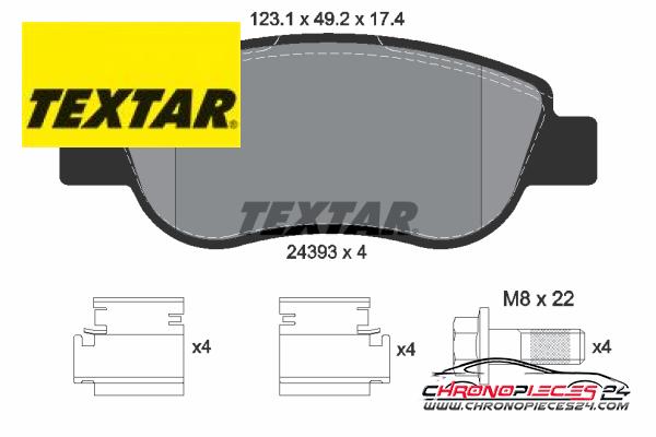 Achat de TEXTAR 2439301 Kit de plaquettes de frein, frein à disque pas chères