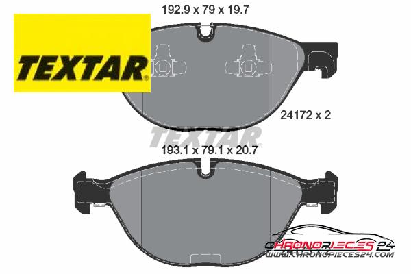 Achat de TEXTAR 2417201 Kit de plaquettes de frein, frein à disque pas chères