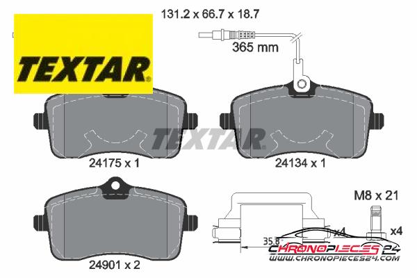 Achat de TEXTAR 2417501 Kit de plaquettes de frein, frein à disque pas chères