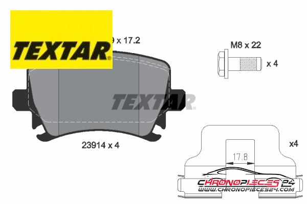 Achat de TEXTAR 2391401 Kit de plaquettes de frein, frein à disque pas chères