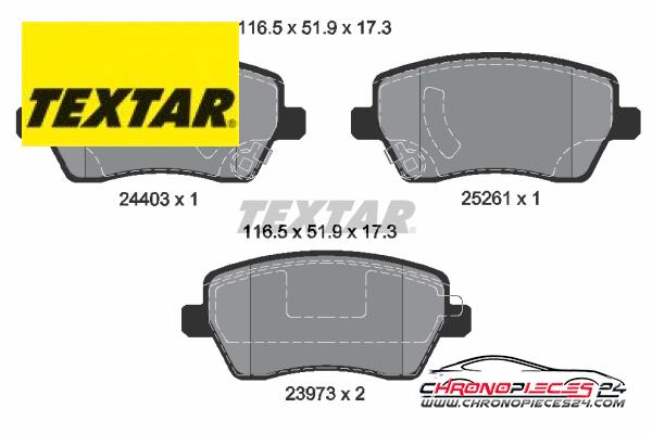 Achat de TEXTAR 2440301 Kit de plaquettes de frein, frein à disque pas chères