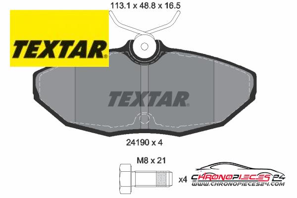 Achat de TEXTAR 2419001 Kit de plaquettes de frein, frein à disque pas chères