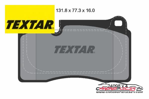 Achat de TEXTAR 2409803 Kit de plaquettes de frein, frein à disque pas chères