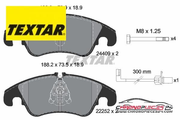 Achat de TEXTAR 2440903 Kit de plaquettes de frein, frein à disque pas chères