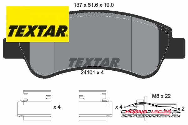 Achat de TEXTAR 2410101 Kit de plaquettes de frein, frein à disque pas chères