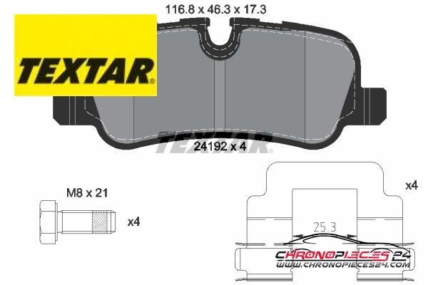 Achat de TEXTAR 2419201 Kit de plaquettes de frein, frein à disque pas chères