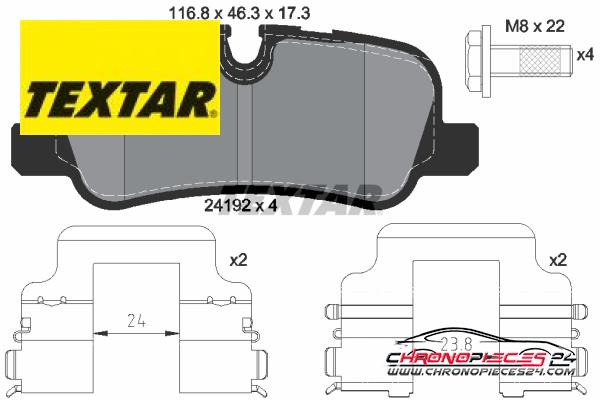 Achat de TEXTAR 2419204 Kit de plaquettes de frein, frein à disque pas chères