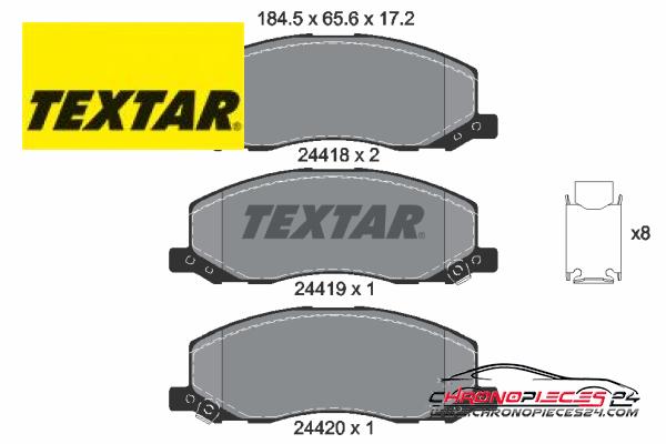 Achat de TEXTAR 2441801 Kit de plaquettes de frein, frein à disque pas chères