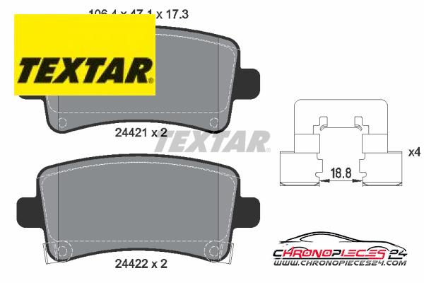 Achat de TEXTAR 2442101 Kit de plaquettes de frein, frein à disque pas chères