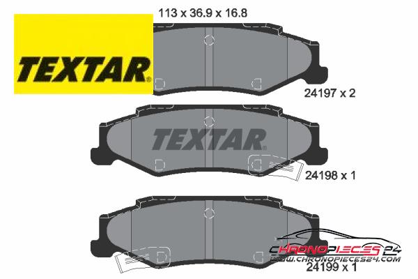 Achat de TEXTAR 2419701 Kit de plaquettes de frein, frein à disque pas chères