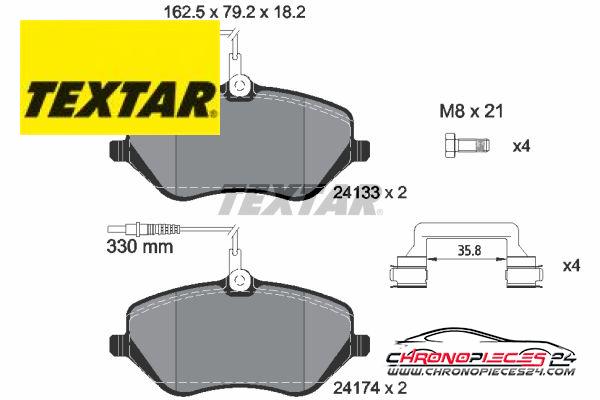 Achat de TEXTAR 2413301 Kit de plaquettes de frein, frein à disque pas chères