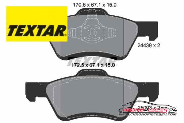 Achat de TEXTAR 2443901 Kit de plaquettes de frein, frein à disque pas chères