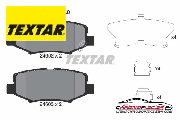 Achat de TEXTAR 2460201 Kit de plaquettes de frein, frein à disque pas chères