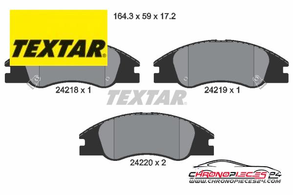 Achat de TEXTAR 2421801 Kit de plaquettes de frein, frein à disque pas chères