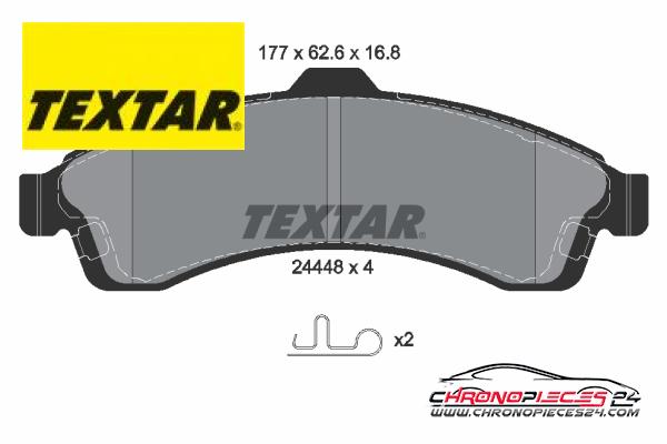 Achat de TEXTAR 2444801 Kit de plaquettes de frein, frein à disque pas chères