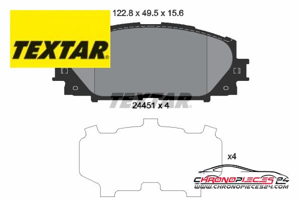 Achat de TEXTAR 2445101 Kit de plaquettes de frein, frein à disque pas chères