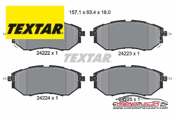 Achat de TEXTAR 2422201 Kit de plaquettes de frein, frein à disque pas chères