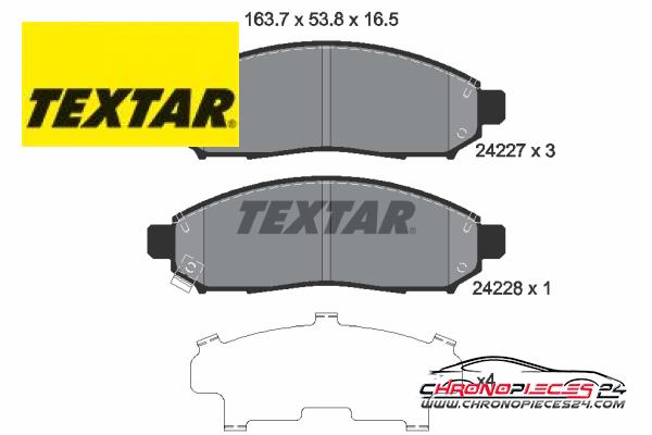 Achat de TEXTAR 2422701 Kit de plaquettes de frein, frein à disque pas chères