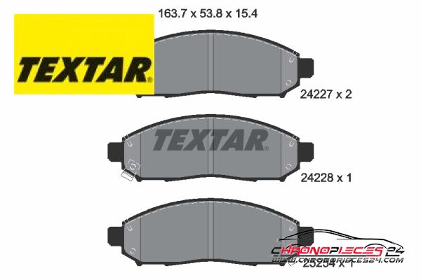 Achat de TEXTAR 2422704 Kit de plaquettes de frein, frein à disque pas chères