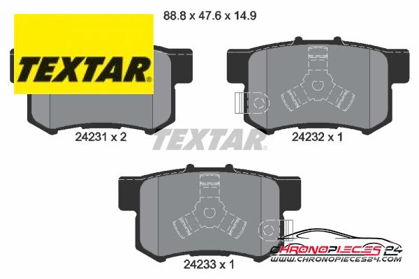 Achat de TEXTAR 2423101 Kit de plaquettes de frein, frein à disque pas chères