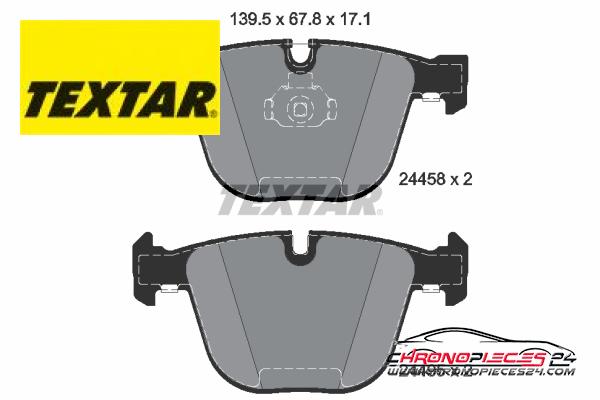 Achat de TEXTAR 2445801 Kit de plaquettes de frein, frein à disque pas chères