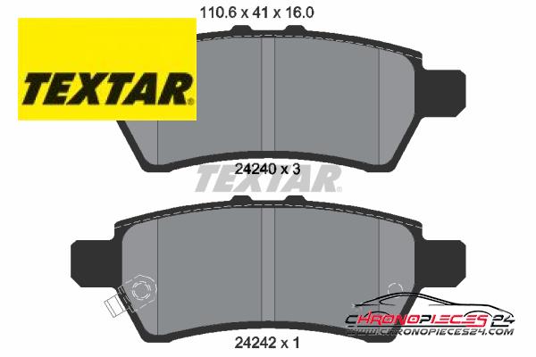 Achat de TEXTAR 2424001 Kit de plaquettes de frein, frein à disque pas chères