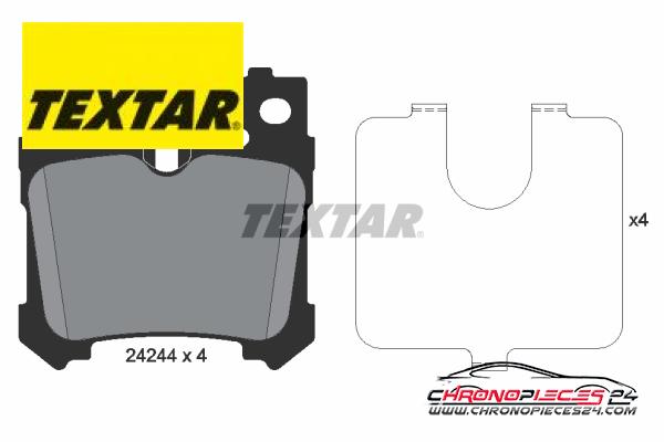 Achat de TEXTAR 2424401 Kit de plaquettes de frein, frein à disque pas chères