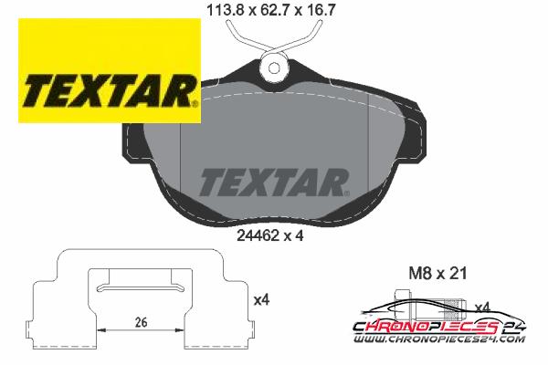 Achat de TEXTAR 2446201 Kit de plaquettes de frein, frein à disque pas chères