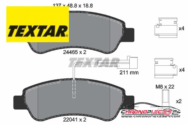 Achat de TEXTAR 2446503 Kit de plaquettes de frein, frein à disque pas chères