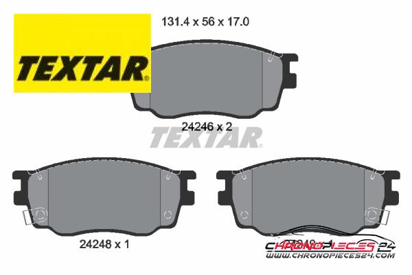 Achat de TEXTAR 2424601 Kit de plaquettes de frein, frein à disque pas chères