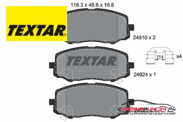 Achat de TEXTAR 2491001 Kit de plaquettes de frein, frein à disque pas chères