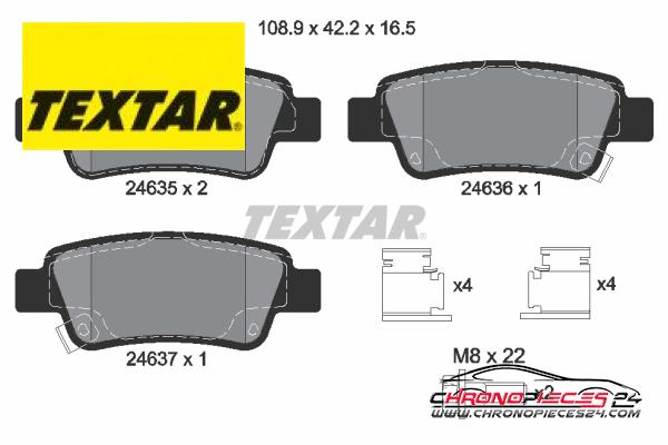 Achat de TEXTAR 2463501 Kit de plaquettes de frein, frein à disque pas chères