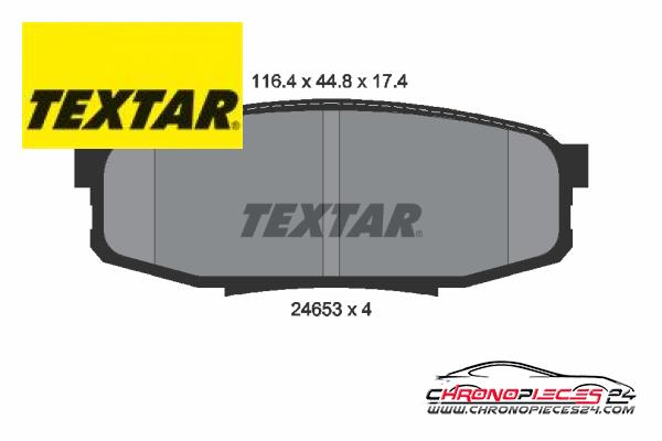 Achat de TEXTAR 2465301 Kit de plaquettes de frein, frein à disque pas chères