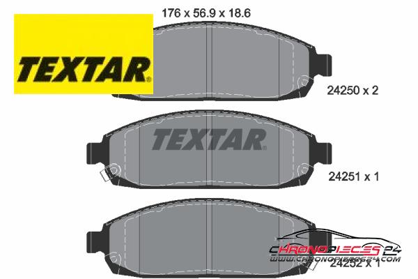 Achat de TEXTAR 2425001 Kit de plaquettes de frein, frein à disque pas chères