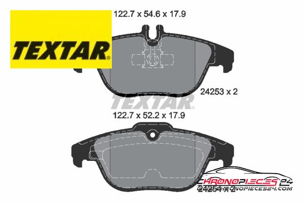 Achat de TEXTAR 2425301 Kit de plaquettes de frein, frein à disque pas chères