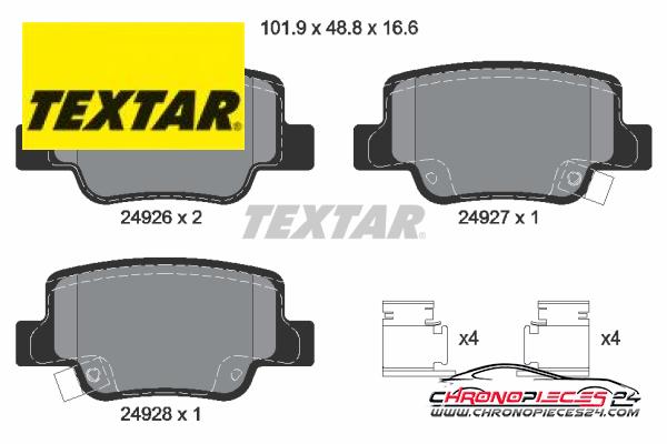 Achat de TEXTAR 2492601 Kit de plaquettes de frein, frein à disque pas chères