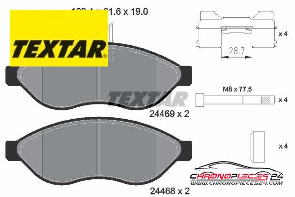 Achat de TEXTAR 2446901 Kit de plaquettes de frein, frein à disque pas chères