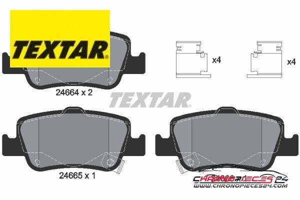 Achat de TEXTAR 2466401 Kit de plaquettes de frein, frein à disque pas chères