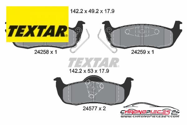 Achat de TEXTAR 2425801 Kit de plaquettes de frein, frein à disque pas chères