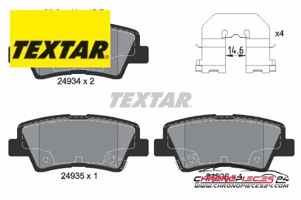 Achat de TEXTAR 2493401 Kit de plaquettes de frein, frein à disque pas chères